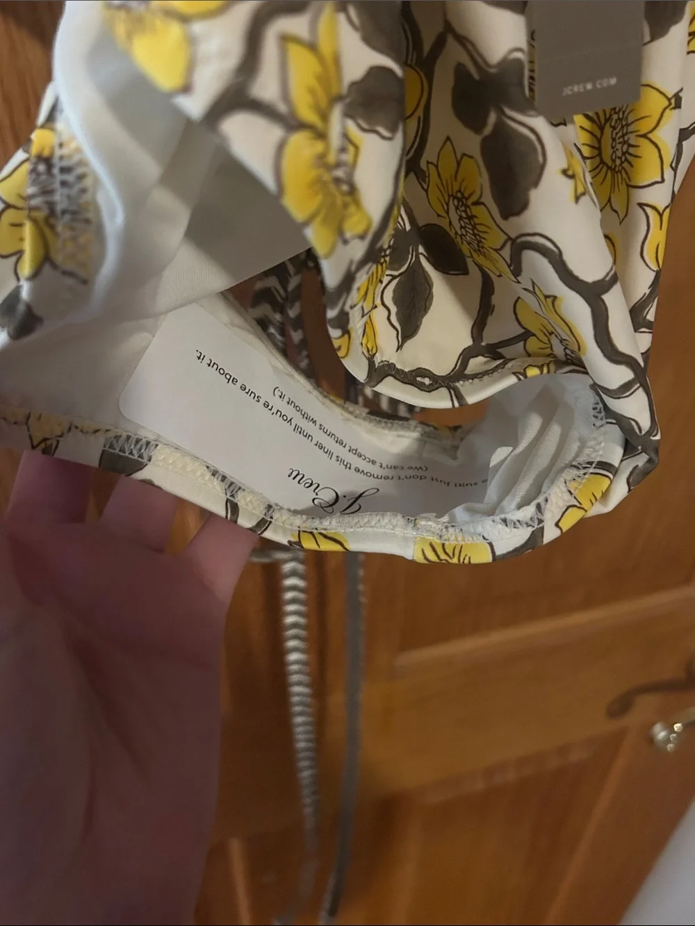 NWT J. Crew Strappy One-Piece Swimsuit in Daffodil Daze Block Print | Size 24